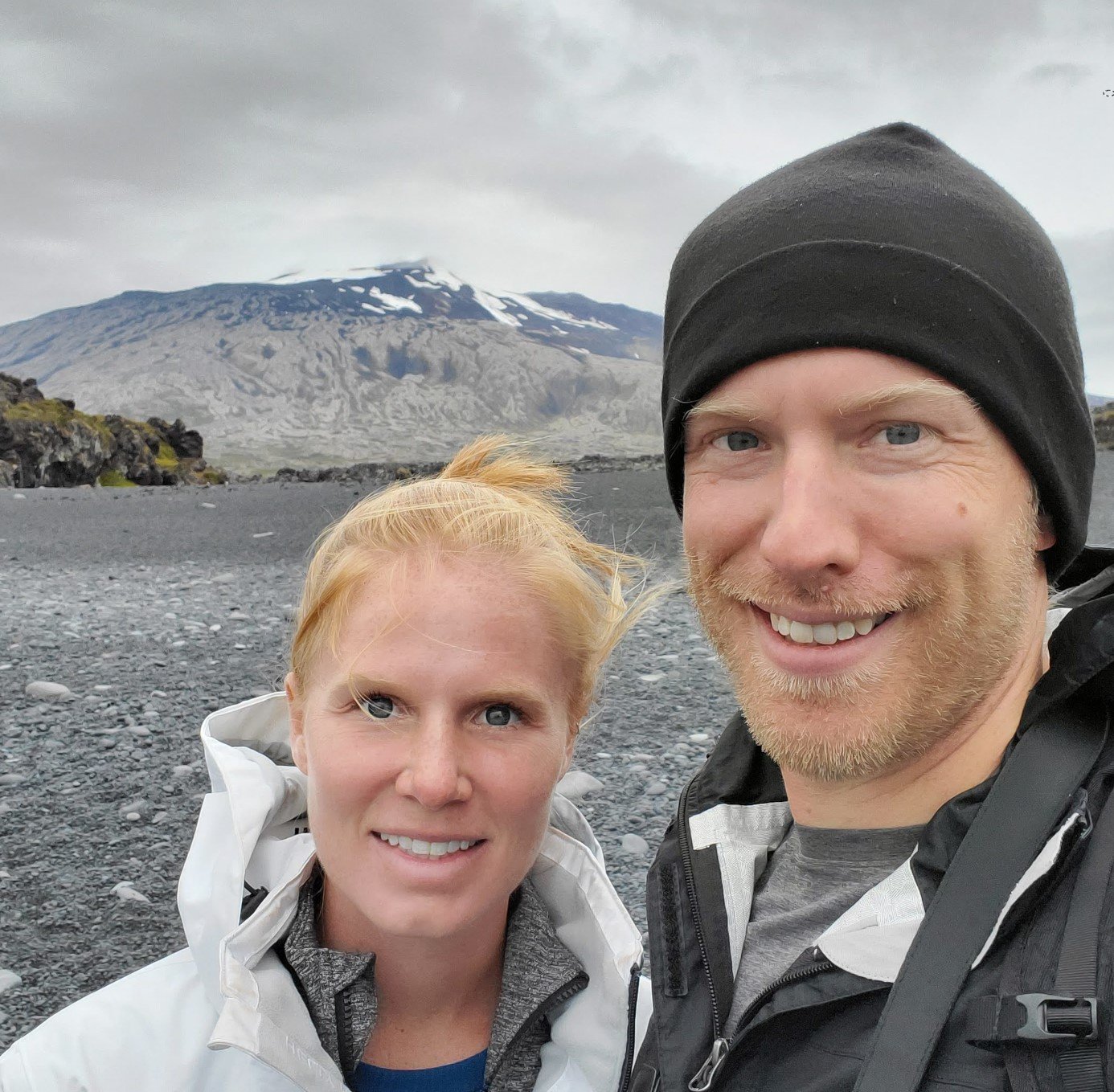 Palmer in Iceland with Wife