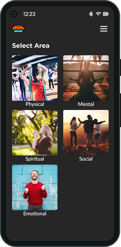 Prototype Select Area Screen