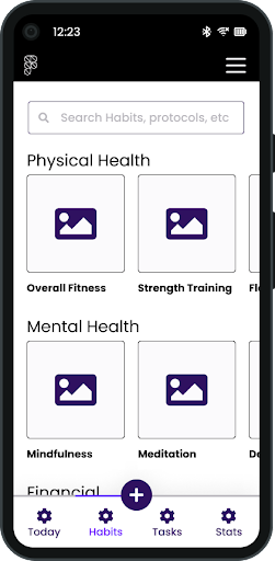 Wireframe Physical Health